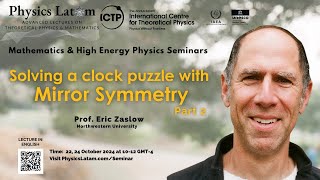 Solving a Clock Puzzle with Mirror Symmetry  Eric Zaslow Part 2 [upl. by Brandtr251]