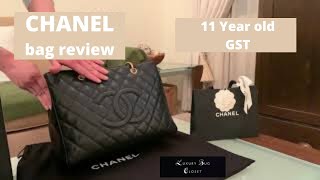 CHANEL Bag Review on an 11 Year old GST bag  Grand Shopping Tote [upl. by Kred]