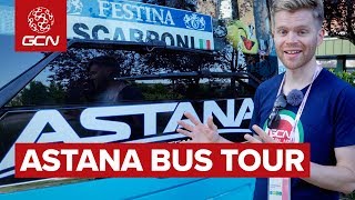 Astana Cycling Team Bus Tour  Giro dItalia 2019 [upl. by Eilra]