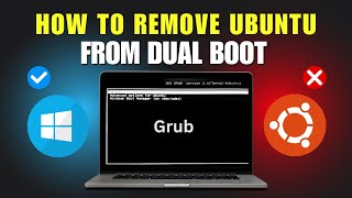 Remove Ubuntu Linux from Dual Boot with Windows [upl. by Moyra]