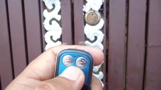 Electronic Lock with Remote Working on Gate live working video demonstration [upl. by Moria]