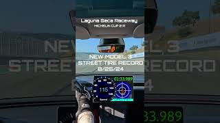 2024 Tesla Model 3 Performance Sets Supercar Lap Times at Laguna Seca [upl. by Asaret]