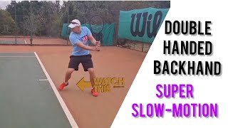 Double Handed Backhand SUPER SLOWMOTION STEP BY STEP [upl. by Nahij87]