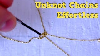 How to UntangleUnknot Gold Chains Easy [upl. by Arakal]