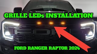 Grille LEDs Installation Ford Ranger Raptor NEXT GEN 20222024 Amber LEDs Part 1 [upl. by Liahus]