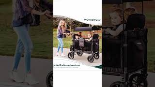 THE BEST QUAD STROLLER COLLAPSIBLE WAGON  AMAZON FINDS [upl. by Lerad]