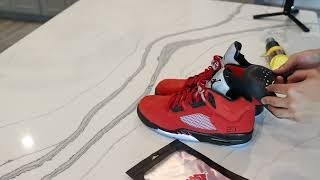 Air Jordan 5 quotToro Bravoquot Crease Protector Install [upl. by Kurzawa]