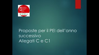 Come compilare gli allegati C e C1 dei nuovi PEI [upl. by Yma442]