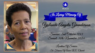 Funeral Tribute Service Of Yolande Angela Granderson [upl. by Irrabaj528]