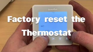 Heatmiser  Factory reset the NeoAir V1 V2 V3 thermostat [upl. by Nerhtak]