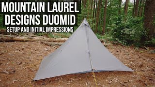 Mountain Laurel Designs Duomid Silnylon  Setup and Initial Impressions [upl. by Alica259]