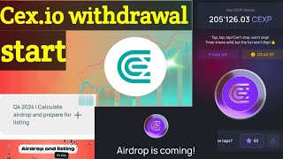 CEXio withdrawal start  cexio mining bot listing date announced  Cexio price prediction [upl. by Hakon]