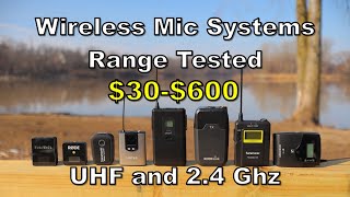 Wireless Mic Systems Range Tests Comparing Systems 30 to 600 [upl. by Ham]