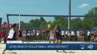 Leon Sneads capture beach volleyball district titles in inaugural season of quotsanctioned activityquot [upl. by Mccullough63]