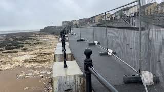 Storm Ciaran strong winds caused rough sea overnight which has caused damage in Hartlepool [upl. by Retnuh]