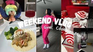 VLOG WEEKEND IN THE LIFE GIRL IN HER 20’s Gym  Cooking  Grocery Shopping  Content Planning [upl. by Subocaj]