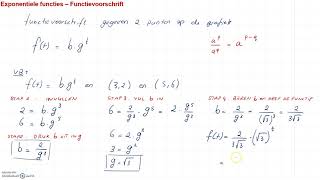 Exponentiële Functies  Functiecvoorschrift opstellen [upl. by Irod685]