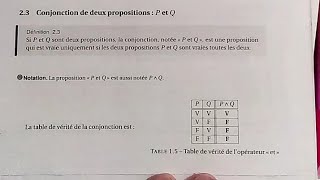 Algèbre 1 S1 mip 20242025 Conjonction de deux proposition  P et Q [upl. by Bridget]