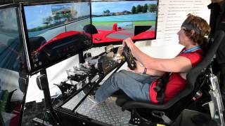 Travis Pastrana Drives the Motion Pro II Racing Simulator at the DRIVE4COPD event [upl. by Robina817]