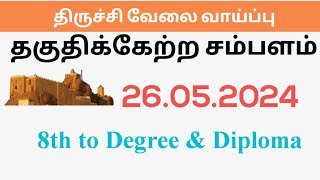 💞 Trichy job vacancy 2024 💥 Trichy jobs 💫 Trichy job vacancy 📍Vacancy 2024 saktheevlogs [upl. by Geneva485]