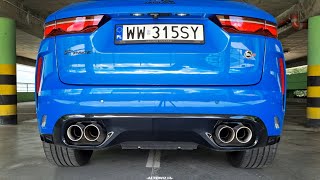 2022 Jaguar FPace SVR exhaust sound revs cold start launch control [upl. by Bluma]