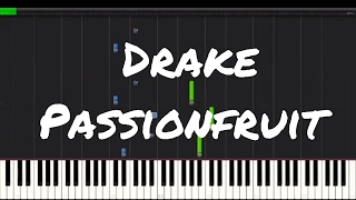 Drake  Passionfruit EASY Piano Tutorial [upl. by Arted454]