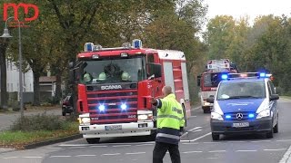 Gasexplosion in LudwigshafenOppau am 23102014  Einsatzfahrten [upl. by Nnalatsyrc]