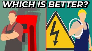 PLUMBER vs ELECTRICIAN Which Is a Better Job [upl. by Oruntha]