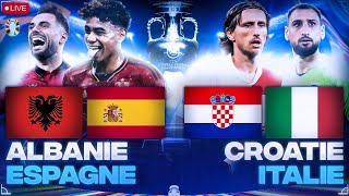 🔴🇭🇷🇮🇹 CROATIE  ITALIE  🇦🇱🇪🇸 ALBANIE  ESPAGNE LIVE  🚨FINALE GROUPE B  EURO 2024  EURO 2024 LIVE [upl. by Blanchette]