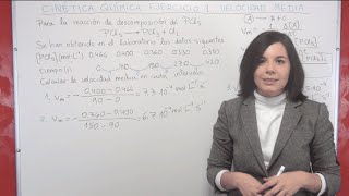 Cinética Química ejercicio 1 Velocidad de descomposición de PCl5 [upl. by Weinstock]