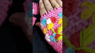 How to crochet fingerless Glovescrochet Gloves short video [upl. by Sirah]