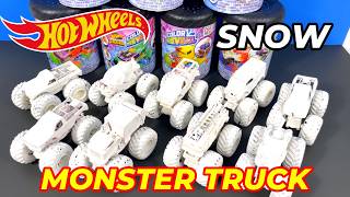 18X🤯 Hot Wheel Monster Truck Color Reveal CUSTOM Snow Edition [upl. by Faxon595]