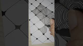 easy zentangle pattern art zentangle drawing doodling zentanglepatterns sketch doodle [upl. by Tavy]