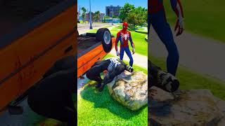 GTA V  SPIDER MAN ROBBED THE CARS shortsvideo spiderman gta [upl. by Musa]