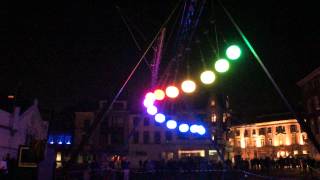 Ghent Light Festival 2015  42  Ivo Schoofs  Large Pendulum Wave [upl. by Deden433]