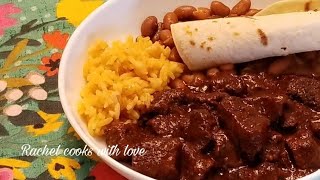 CARNE CON CHILE COLORADO  Beef In Red Chile Sauce ❤ [upl. by Verger725]