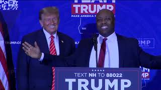 Former presidential candidate Tim Scott endorses Donald Trump at New Hampshire campaign event [upl. by Ayoj]