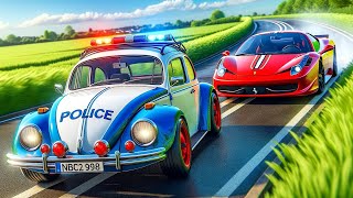 Outrunning the Fastest and Slowest Police Cars in BeamNG Drive Mods [upl. by Aerdnna]