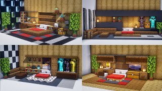 Minecraft  Top Bedroom Design  Best Bedroom Builds Ideas  Furniture [upl. by Ahsekan]