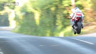 Flying Bruce Anstey HONDA RC213V S at Ballacrye IOM TT 2016 [upl. by Buxton]