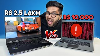 MOST EXPENSIVE GAMING LAPTOP VS CHEAPEST LAPTOP [upl. by Shalne]