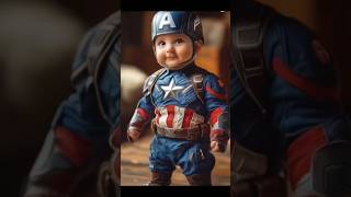 Marvels superheroes little  AI challenge transformation trending shorts [upl. by Peih624]