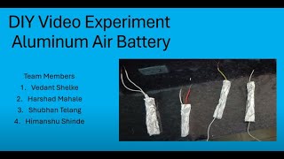 DIY Aluminium Air Battery  DIY Experiment  diy vidyalankarinstituteoftech9651 chemistry [upl. by Anoiek]