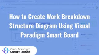 How to Create Work Breakdown Structure Diagram using Visual Paradigm Smart Board [upl. by Nosreve]