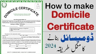 Domicile banane ka tarika 2024 how to make Domicile certificate in Pakistan domicile kaise banaye [upl. by Fisch]