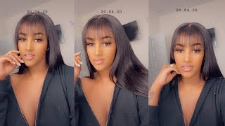 HOW TO CUT YOUR NATURAL BANGS IN 30 INCH LACE WIG FT ALIPEARL HAIR [upl. by Peadar]