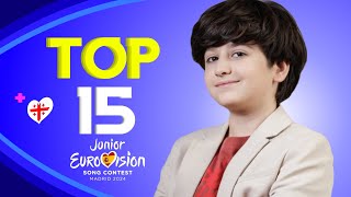 Junior Eurovision 2024  My Top 15 New 🇬🇪 [upl. by Nashoma]