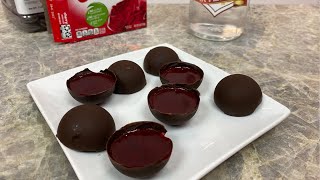 Chocolate Covered Cherry Jello Shots [upl. by Ahsytal]