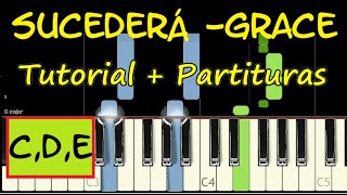 SUCEDERA Grupo Grace Piano Tutorial Cover Facil  Partitura PDF Sheet Music Yo lo Creo Pista Letra [upl. by Xymenes298]