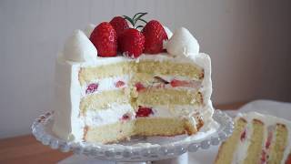 🍓 How to make GenoiseSponge Cake  Strawberry Shortcake 🍓 딸기 생크림 케이크  SweetHailey [upl. by Scrivings]